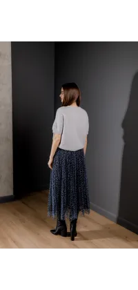 Леопардова спідниця плісе, одяг від Jador