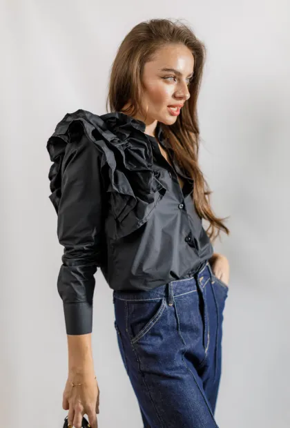 Італійська сорочка з об'ємним рукавом