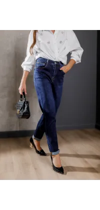 Джинси з підворотами. Доступні розміри: 