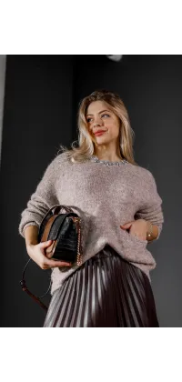 Спідниця плісе французького виробника, представлена в ексклюзивних чорному та шоколадному кольорах, виготовлена з преміальної екошкіри., одяг від Jador