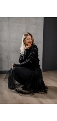 Французький трикотажний костюм. Колір: Чорний