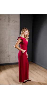 Італійський комбінезон бургунді. Колір: Бордовий