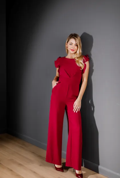 Італійський комбінезон бургунді