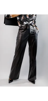 Штани з екошкіри. Колір: Чорний