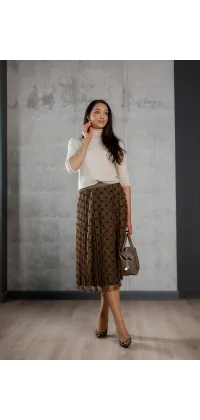 Спідниця міді Jador. Колір: Коричневий