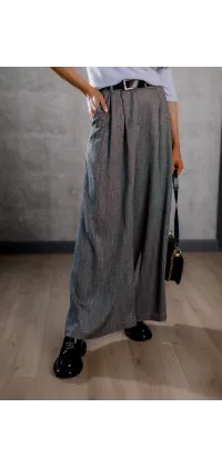 Класичні штани палаццо. Колір: Сірий