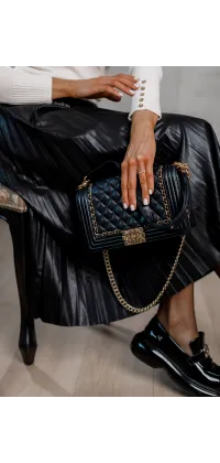 Французька спідниця з екошкіри. Ціна: 3990 грн