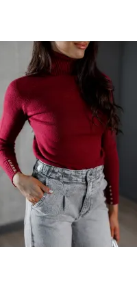 Стильний гольф бургунді. Колір: Бордовий