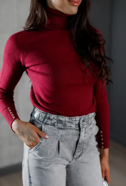 Стильний гольф бургунді