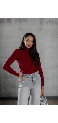 Стильний гольф бургунді. Доступні розміри: 