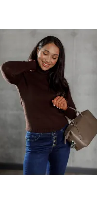 Трикотажний гольф Chokolate. Колір: Коричневий