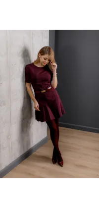 Сукня міні бургунді, одяг від Jador
