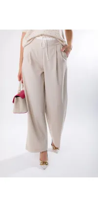 Бавовняні штани. Колір: Кремовий