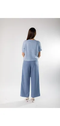 Блакитні бавовняні штани від французького виробника, одяг від Jador