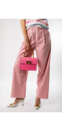 Рожеві штани з вставкою. Колір: Рожевий