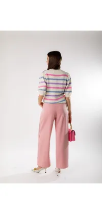 Рожеві штани з вставкою, одяг від Jador