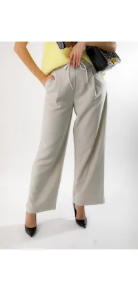 Бавовняні штани прямого крою. Колір: Сірий