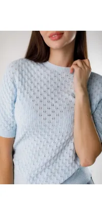 Светр з делікатним мереживом, одяг від Jador