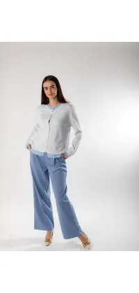 Светр у блакитно-сірій палітрі, одяг від Jador