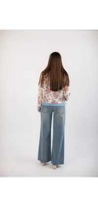 Французькі джинси палаццо. Колір: Синій