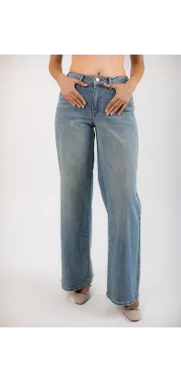 Французькі джинси палаццо. Доступні розміри: M