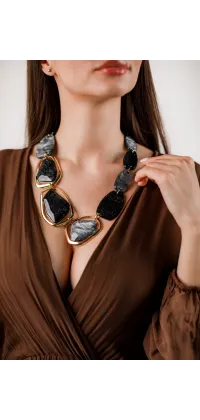 Розкішне французьке намисто. Колір: Чорний