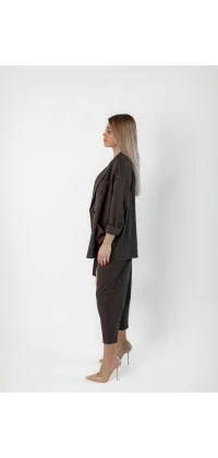 Італійські трикотажні штани. Колір: Коричневий