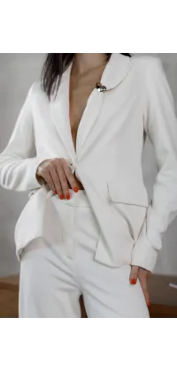 Класичний білий костюм. Колір: Білий