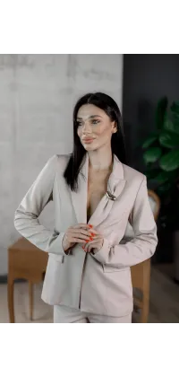 Італійський піджак toffee. Колір: Бежевий