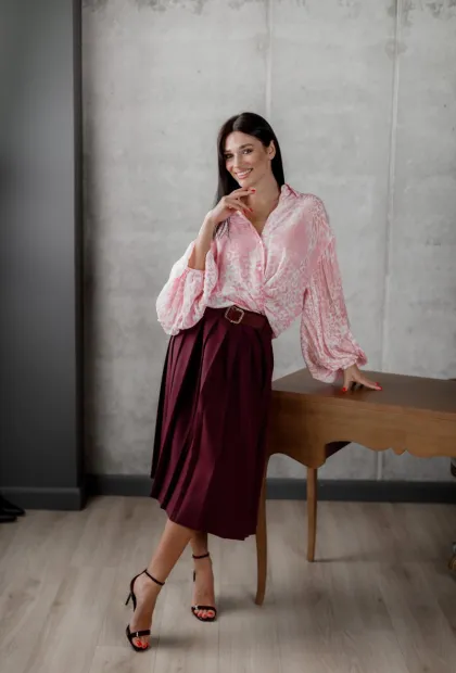 Спідниця плісе міді