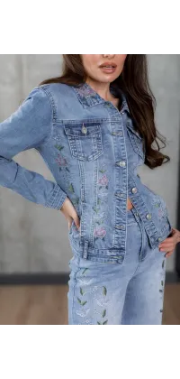 Куртка з французького деніму. Колір: Синій