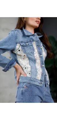 Куртка з ажурними вставками. Доступні розміри: XL