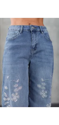 Джинси з трендовою вишивкою, одяг від Jador