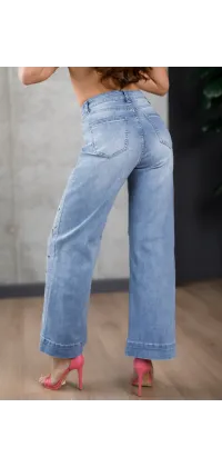 Джинси з квітковою вишивкою, одяг від Jador