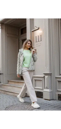 Куртка з натуральним пухом. Колір: Салатовий