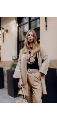 Італійський тренч casual. Колір: Бежевий