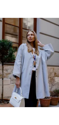 Тренч вільного крою. Колір: Сірий