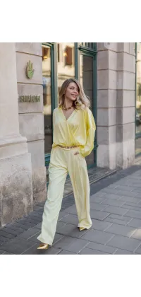 Лимонна сатинова блуза IMPERIAL, одяг від Jador
