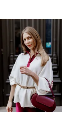 Італійський світшот oversize. Колір: Білий