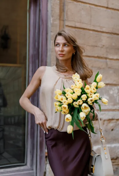 Шовкова блуза Jador