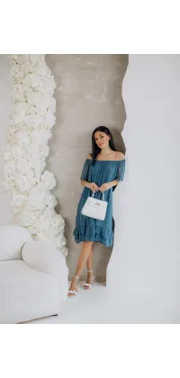 Сукня з натурального шовку в горошок від італійського виробника, одяг від Jador