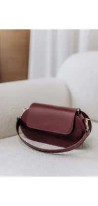 Сумка з італійської шкіри. Колір: Бордовий