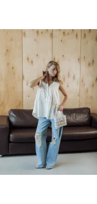 Французькі джинси Toxik. Колір: Блакитний