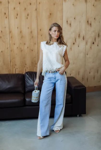 Джинси з мереживом