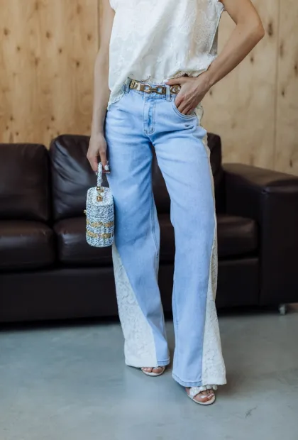 Джинси з мереживом