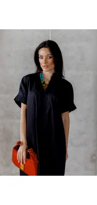 Чорна сукня міні, одяг від Jador