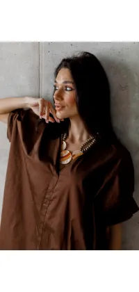 Шоколадна сукня міні. Доступні розміри: 