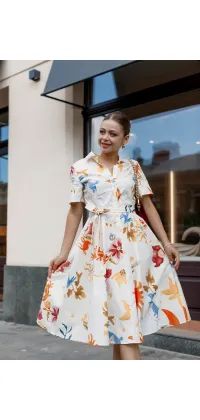 Котонова сукня Франція. Колір: Білий