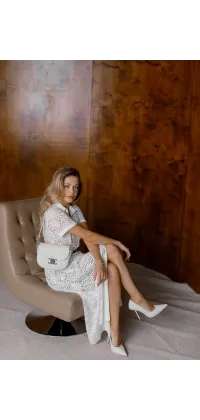 Сукня міді з макраме. Доступні розміри: 