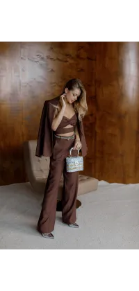 Піджак Imperial шоколадного кольору. Доступні розміри: XS